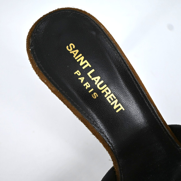 Saint Laurent Brown Suede Tribute Mules Size 36 - Picture 8 of 12